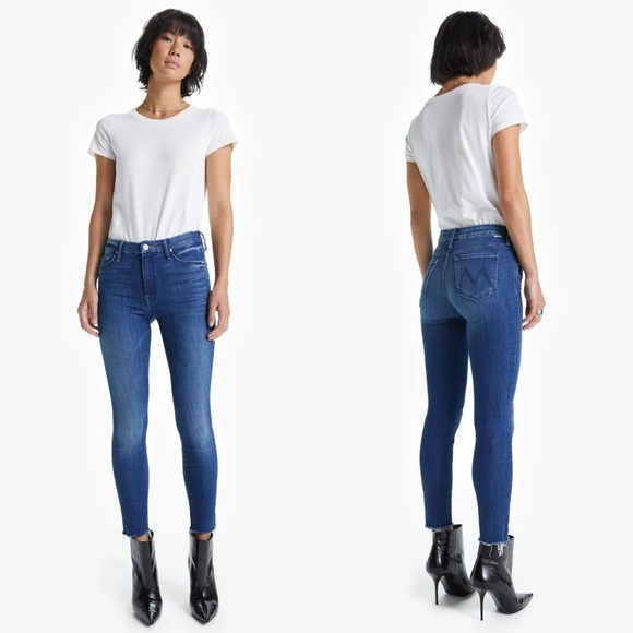 Mother Women’s The Looker Ankle Fray Jeans Mid Rise in Bazzar Adventures Size 27 - Picture 1 of 16